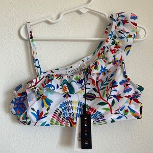 New nwt MILLY girl swim top bikini ruffle Sz 12